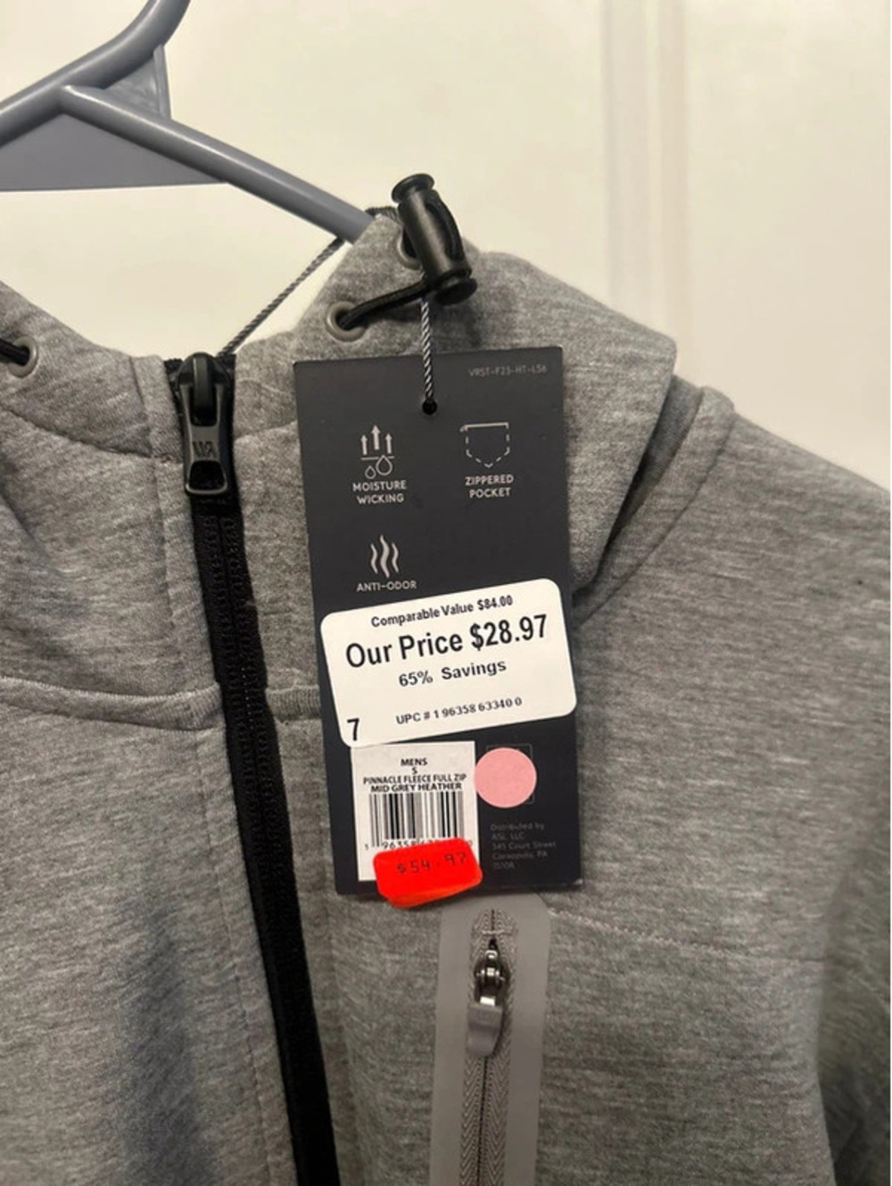 Gray zip up jacket - Picture 3 of 3